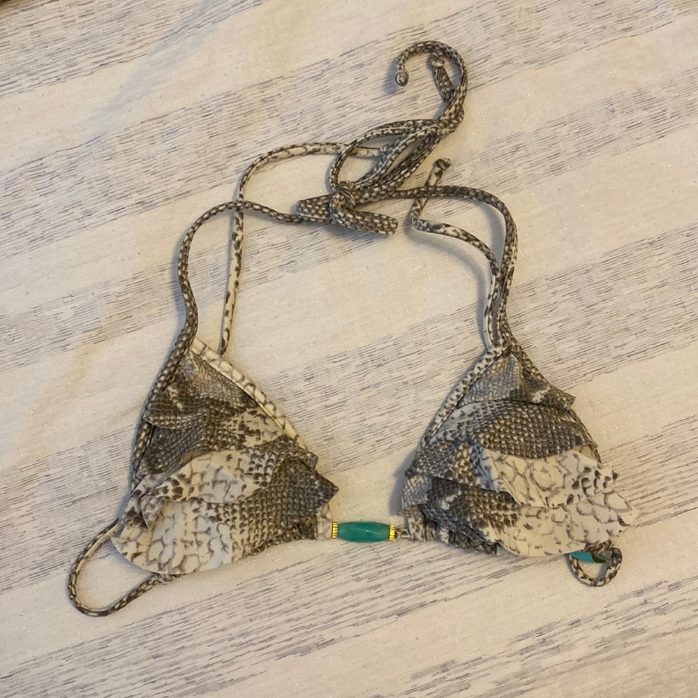 Vix Bikini top Snakeskin Ruffle